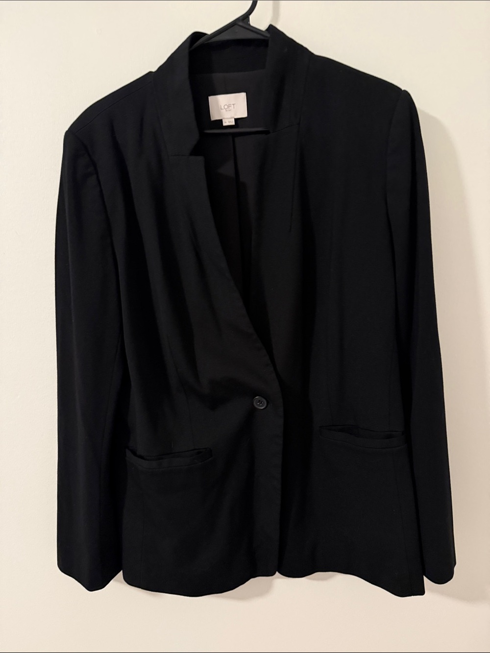 LOFT Black Women's Single-Button Blazer Jacket